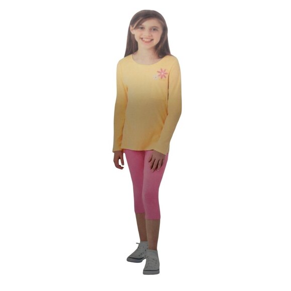 Members Mark Girls 3-Pack Leggings Daisy Print Assorted Colors Sizes 4/5  Soft C - Picture 4 of 5